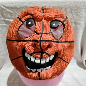 Vintage Screaming Basketball Head Mask Halloween Easter Unlimited Adult Costume